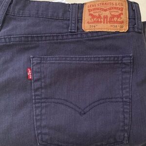 Men's Navy 514 Levi Jeans - Straight Fit